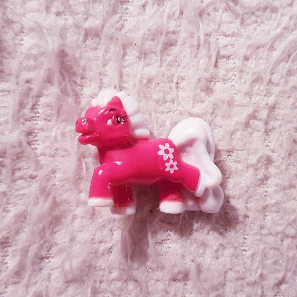 My Little Pony FAKIE Mini Figure Red and White Floral Stamp